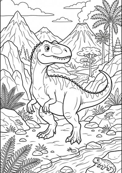 Allosaurus coloring page
